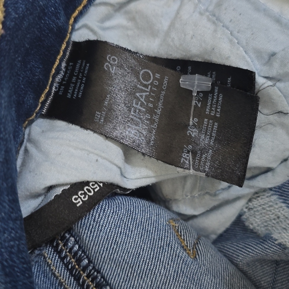 Buffalo David Bitton Jeans Womens Size 2 Blue Distressed Embellished Details - Picture 14 of 16